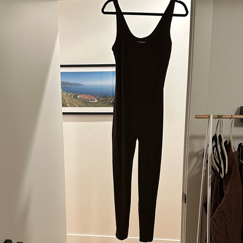 Brown Sleeveless Jumpsuit